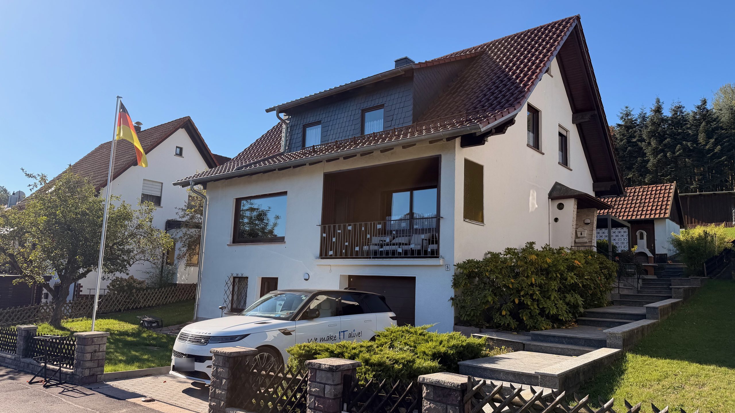 Terrasse des Ferienhauses Spessart Traum in Jossa