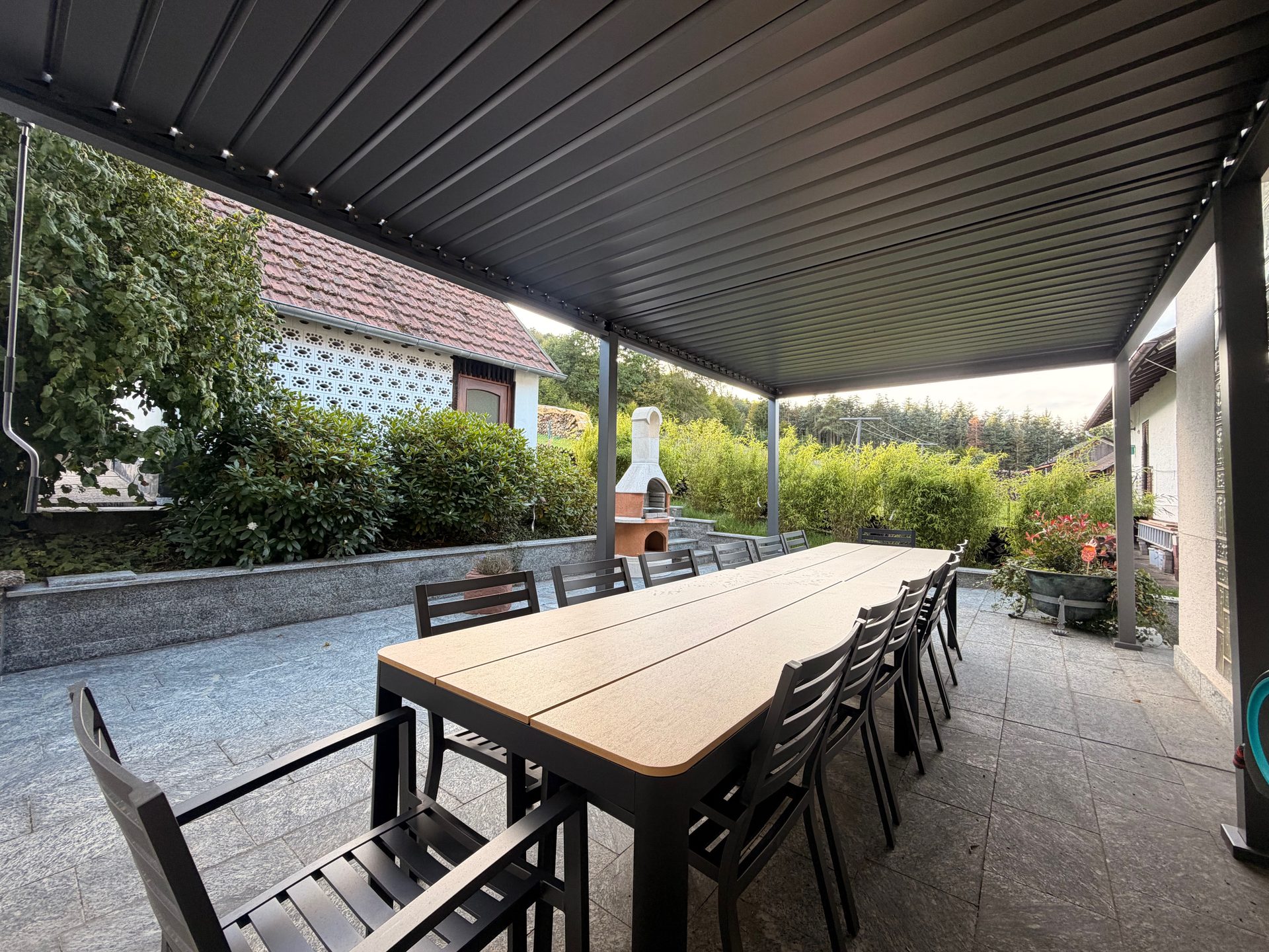 Terrasse des Ferienhauses Spessart Traum in Jossa