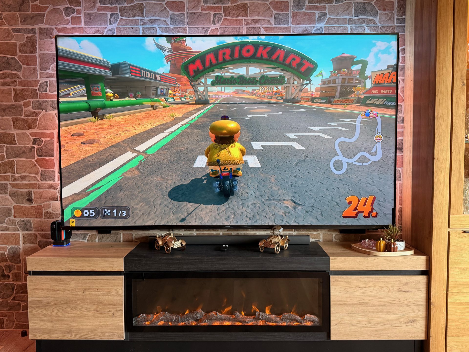 Mario Kart auf der Nintendo Switch 2 im Wohnzimmer